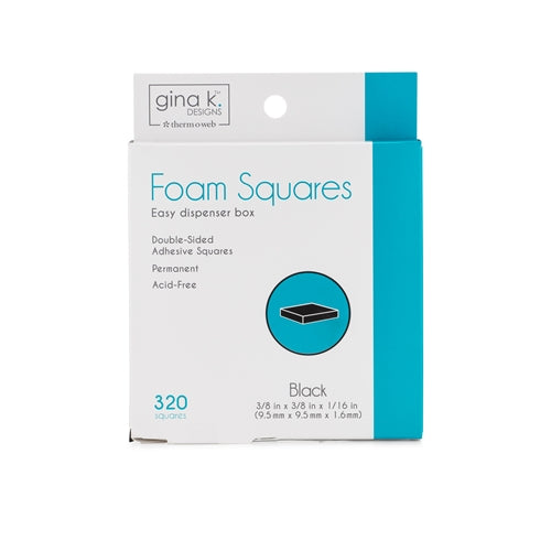 Simon Says Stamp! Therm O Web Gina K Designs BLACK FOAM SQUARES Adhesive 18111