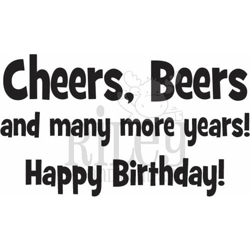Simon Says Stamp! Riley And Company Funny Bones CHEERS BEERS Cling Stamp RWD 664