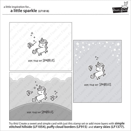 Simon Says Stamp! Lawn Fawn A LITTLE SPARKLE Clear Stamps LF1818
