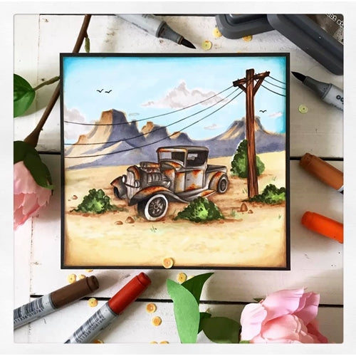 Simon Says Stamp! Honey Bee CAR SHOW Clear Stamp Set hbst-175