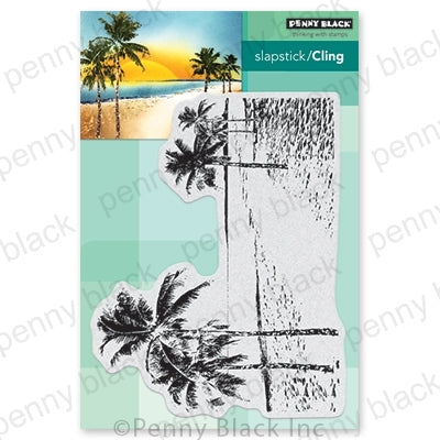 Simon Says Stamp! Penny Black Cling Stamp PARADISE Rubber Unmounted 40-691