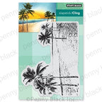 Simon Says Stamp! Penny Black Cling Stamp PARADISE Rubber Unmounted 40-691
