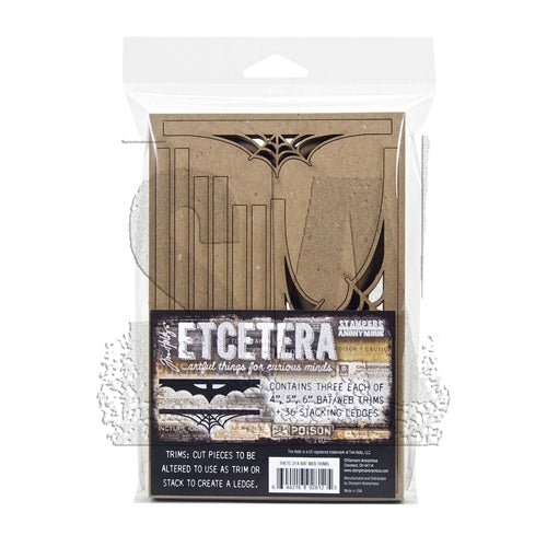 Simon Says Stamp! Tim Holtz Etcetera BAT WEB TRIMS Thickboards ETC014