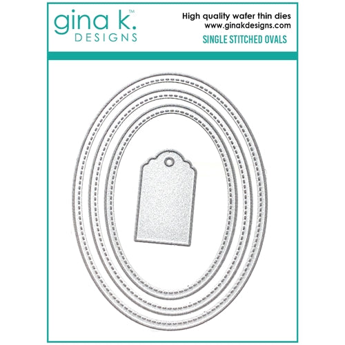Simon Says Stamp! Gina K Designs SINGLE STITCH OVAL Die Set 0572