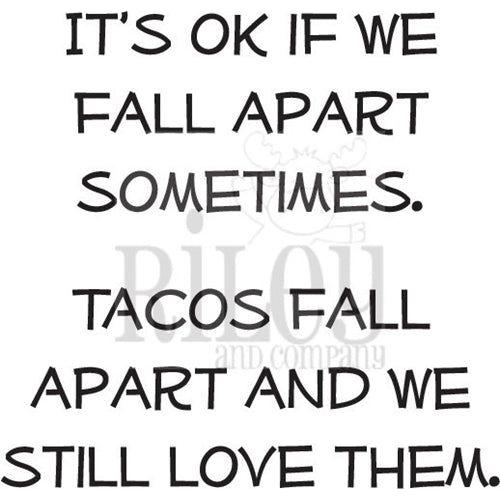 Simon Says Stamp! Riley And Company Funny Bones TACOS FALL APART Cling Rubber Stamp RWD 751