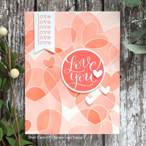 Simon Says Stamp! Simon Says Cling Stamp HEART TO HEART BACKGROUND sss102095