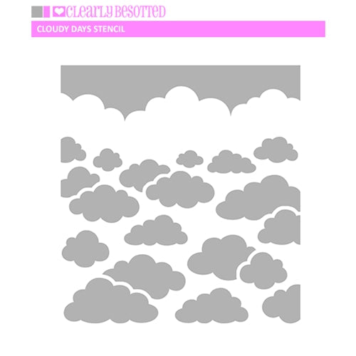 Simon Says Stamp! Clearly Besotted CLOUDY DAYS Stencil