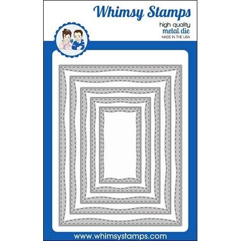 Simon Says Stamp! Whimsy Stamps WONKY STITCHED RECTANGLES Die WSD437