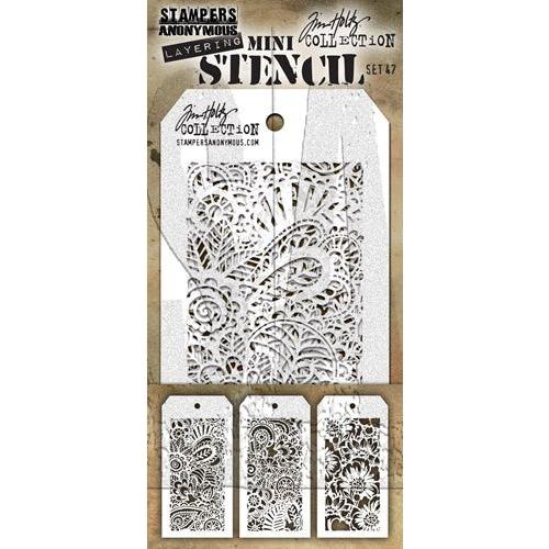 Simon Says Stamp! Tim Holtz MINI STENCIL SET 47 MST047