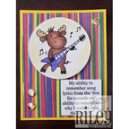Simon Says Stamp! Riley And Company Funny Bones SONG LYRICS Cling Rubber Stamp RWD 768