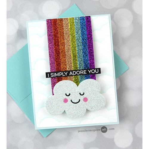 Simon Says Stamp! Memory Box DELICATE PASTEL GLITTER 6x6 Paper Pack gp1001