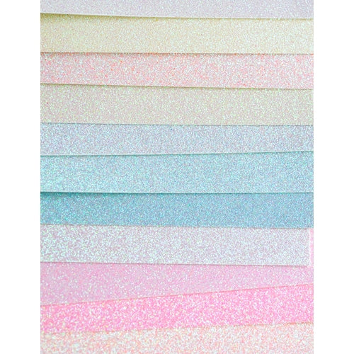 Simon Says Stamp! Memory Box DELICATE PASTEL GLITTER 6x6 Paper Pack gp1001