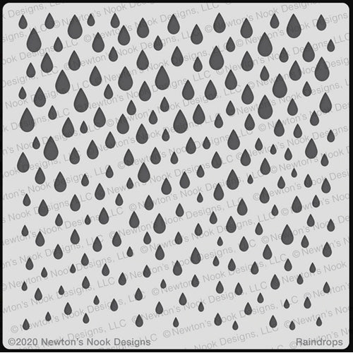 Simon Says Stamp! Newton's Nook Designs RAINDROPS Stencil NN2002T02