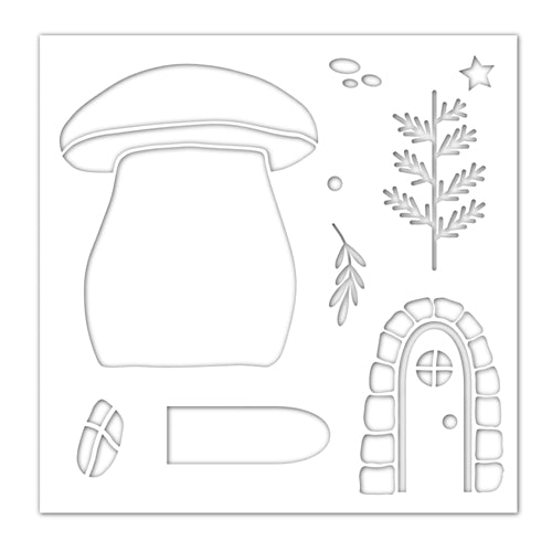 Simon Says Stamp! Simon Says Stamp Stencil MUSHROOM HOUSE ssst121465