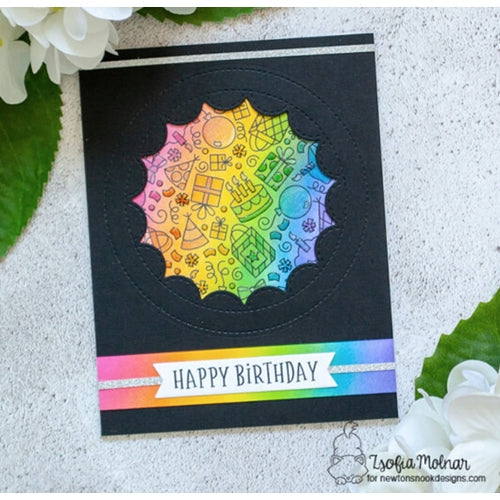 Simon Says Stamp! Newton's Nook Designs BIRTHDAY ROUNDABOUT Clear Stamps NN2005S04*