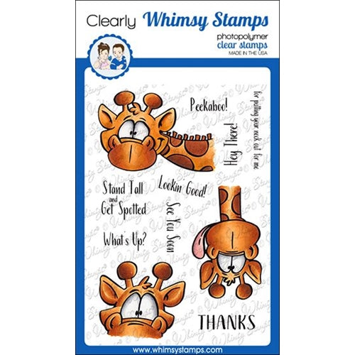 Simon Says Stamp! Whimsy Stamps GIRAFFES PEEKING Clear Stamps DP1045