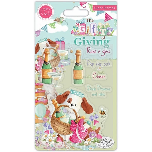 Simon Says Stamp! Craft Consortium THE GIFT OF GIVING POP THE CORK Clear Stamps CCSTMP042*