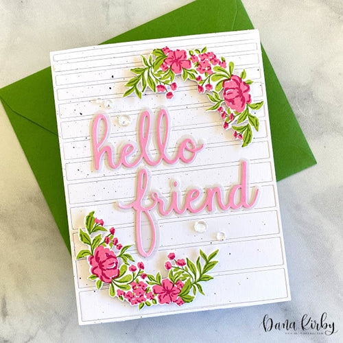 Simon Says Stamp! PinkFresh Studio CHARMING FLORAL WREATH Die Set pfcc1820*