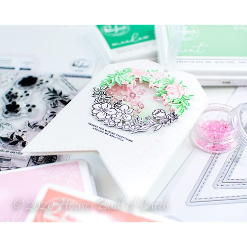 Simon Says Stamp! PinkFresh Studio CHARMING FLORAL WREATH Die Set pfcc1820*