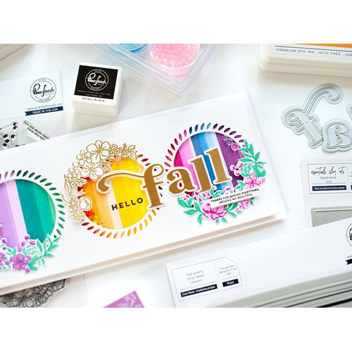 Simon Says Stamp! PinkFresh Studio CHARMING FLORAL WREATH Die Set pfcc1820*
