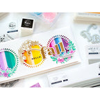 Simon Says Stamp! PinkFresh Studio CHARMING FLORAL WREATH Die Set pfcc1820*