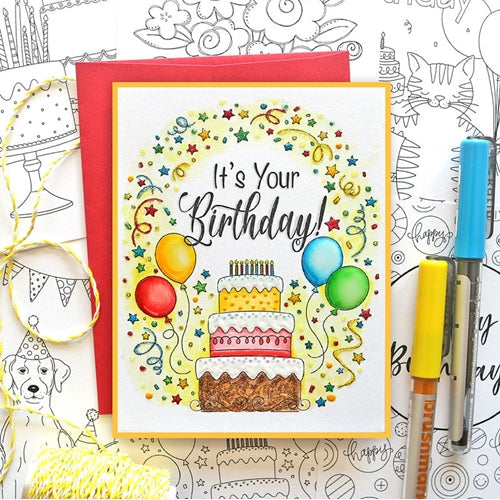 Simon Says Stamp! Simon Says Stamp Suzy's EVEN MORE BIRTHDAY Watercolor Prints szbdy18wc | color-code:ALT1