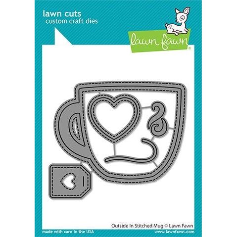 Simon Says Stamp! Lawn Fawn OUTSIDE IN STITCHED MUG Die Cuts lf2444
