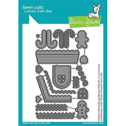 Simon Says Stamp! Lawn Fawn BUILD-A-HOUSE GINGERBREAD ADD-ON Die Cuts lf2438