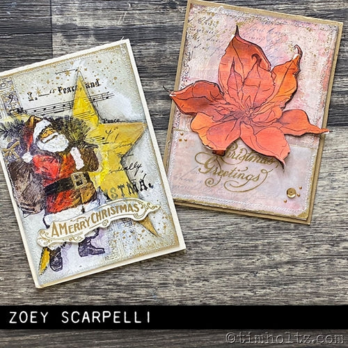 Simon Says Stamp! Tim Holtz Cling Rubber Stamps VINTAGE HOLIDAYS CMS423