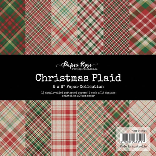 Simon Says Stamp! Paper Rose CHRISTMAS PLAID 6x6 Paper Collection 20360