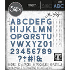 Simon Says Stamp! Tim Holtz Sizzix ALPHANUMERIC BOLD Thinlits Dies 665205