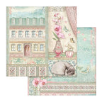 Simon Says Stamp! Stamperia ORCHIDS AND CATS 12x12 Paper sbbl81