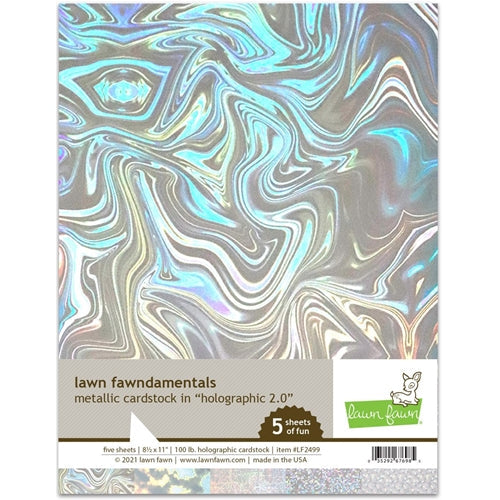 Simon Says Stamp! Lawn Fawn HOLOGRAPHIC 2.0 Metallic Cardstock lf2499