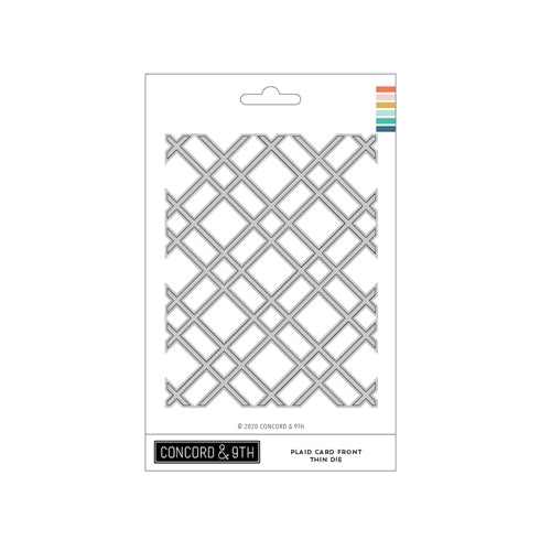 Simon Says Stamp! Concord & 9th PLAID CARD FRONT THIN Die 11065