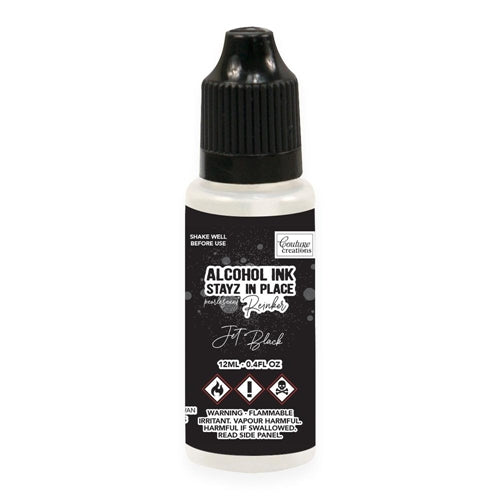 Simon Says Stamp! Couture Creations JET BLACK PEARLISED Alcohol Ink Pad Reinker co728200*
