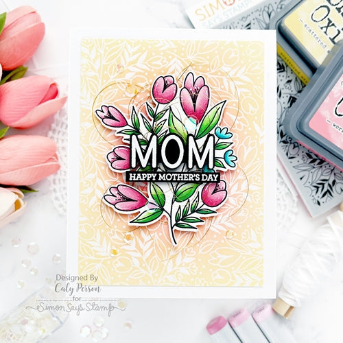 Simon Says Stamp! Simon Says Cling Stamp HEART FLOWERS BACKGROUND sss102281 | color-code:ALT8