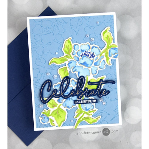 Simon Says Stamp! PinkFresh Studio JOYFUL PEONIES Hot Foil Plate 108921* | color-code:ALT0