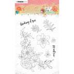 Simon Says Stamp! Studio Light SAY IT WITH FLOWERS 525 Clear Stamps slswfstamp525*