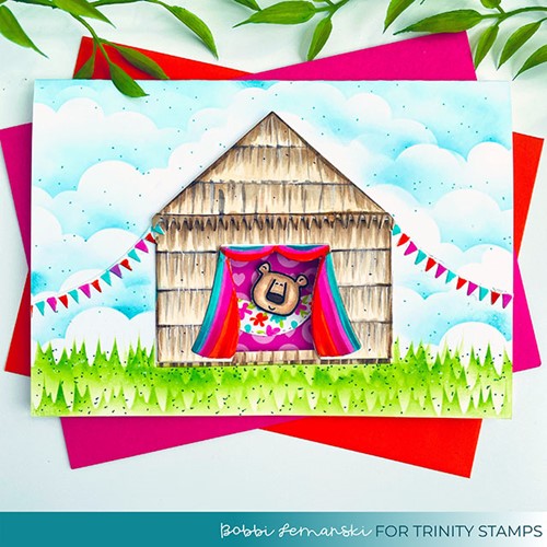 Simon Says Stamp! Trinity Stamps SPRING DAY SCENE BUILDER 6 x 9 Stencil Set of 2 tss034* | color-code:ALT02
