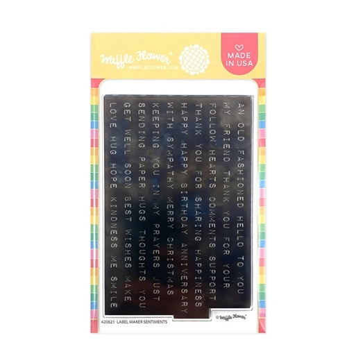 Simon Says Stamp! Waffle Flower LABEL MAKER SENTIMENTS Clear Stamps 420621*