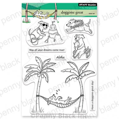 Simon Says Stamp! Penny Black Clear Stamps DOGGONE GREAT 30 834*