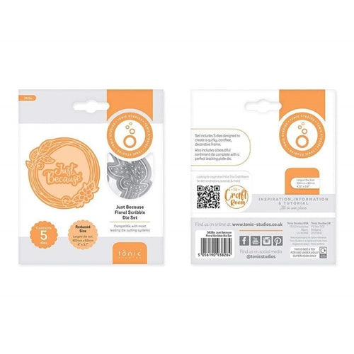 Simon Says Stamp! Tonic JUST BECAUSE FLORAL SCRIBBLE FRAME Die Set 3828e*