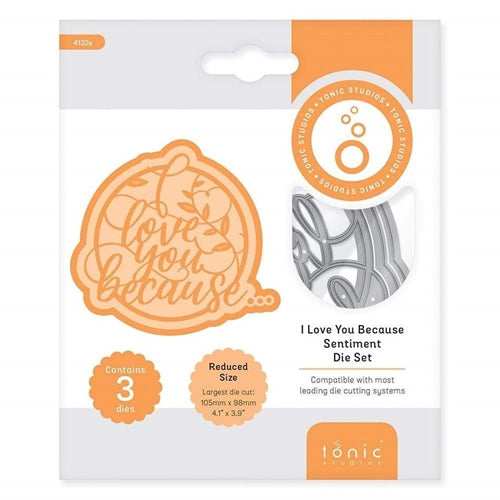 Simon Says Stamp! Tonic I LOVE YOU BECAUSE Die Set 4132e*