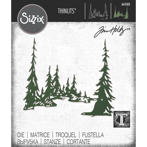 Simon Says Stamp! Tim Holtz Sizzix TALL PINES Thinlits Dies 665583