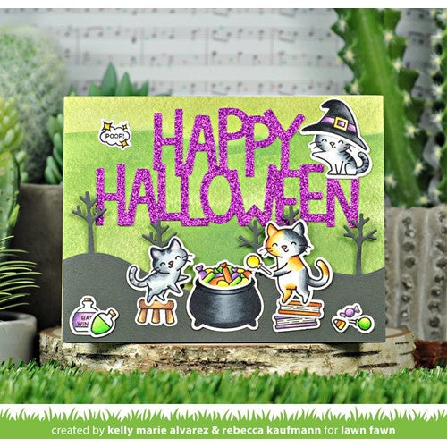 Simon Says Stamp! Lawn Fawn SET PURRFECTLY WICKED ADD-ON Clear Stamps and Dies lfpwao