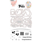 Simon Says Stamp! Studio Light PETS BUILDING FUNNY BUNNY Missees Stamp and Die Set kjmbkjscd05*