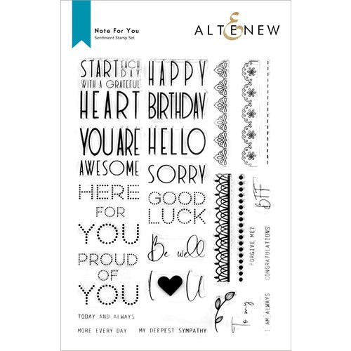 Simon Says Stamp! Altenew NOTE FOR YOU Clear Stamps ALT6615*