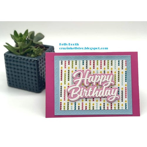Simon Says Stamp! Karen Burniston HAPPY BIRTHDAY SHADOW Die 1179