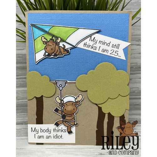 Simon Says Stamp! Riley And Company Funny Bones MY MIND STILL THINGS I AM 25 Cling Rubber Stamp RWD-983