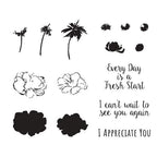 Simon Says Stamp! STP-085 Spellbinders LAYERED ANEMONES Clear Stamps*